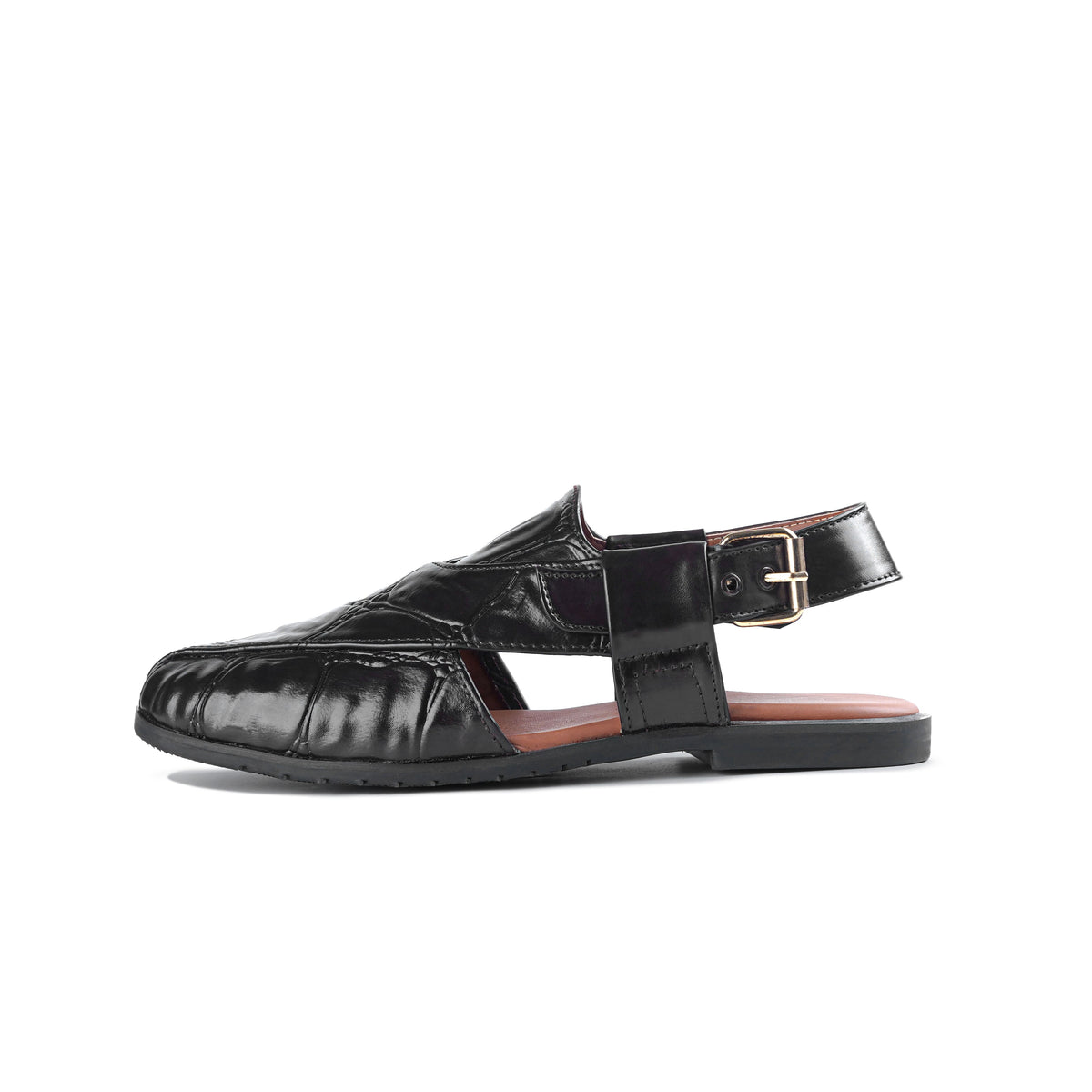 Croc Texture Classic Peshawari Chappal