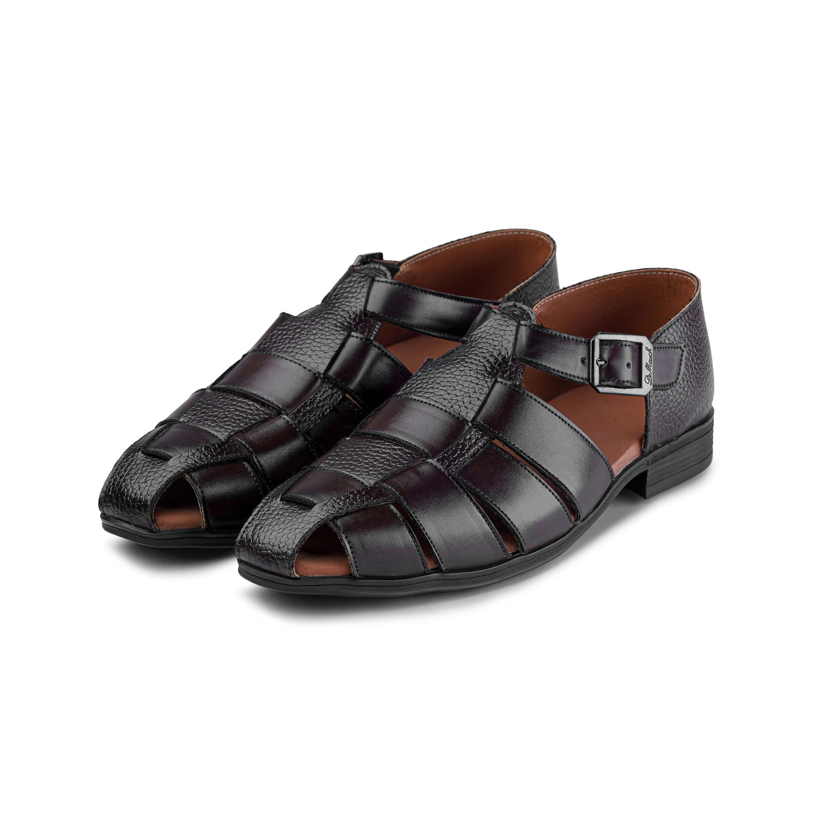 Men’s Textured Cross‑Strap Sandal