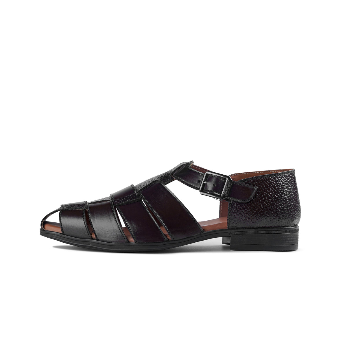 Men’s Textured Cross‑Strap Sandal