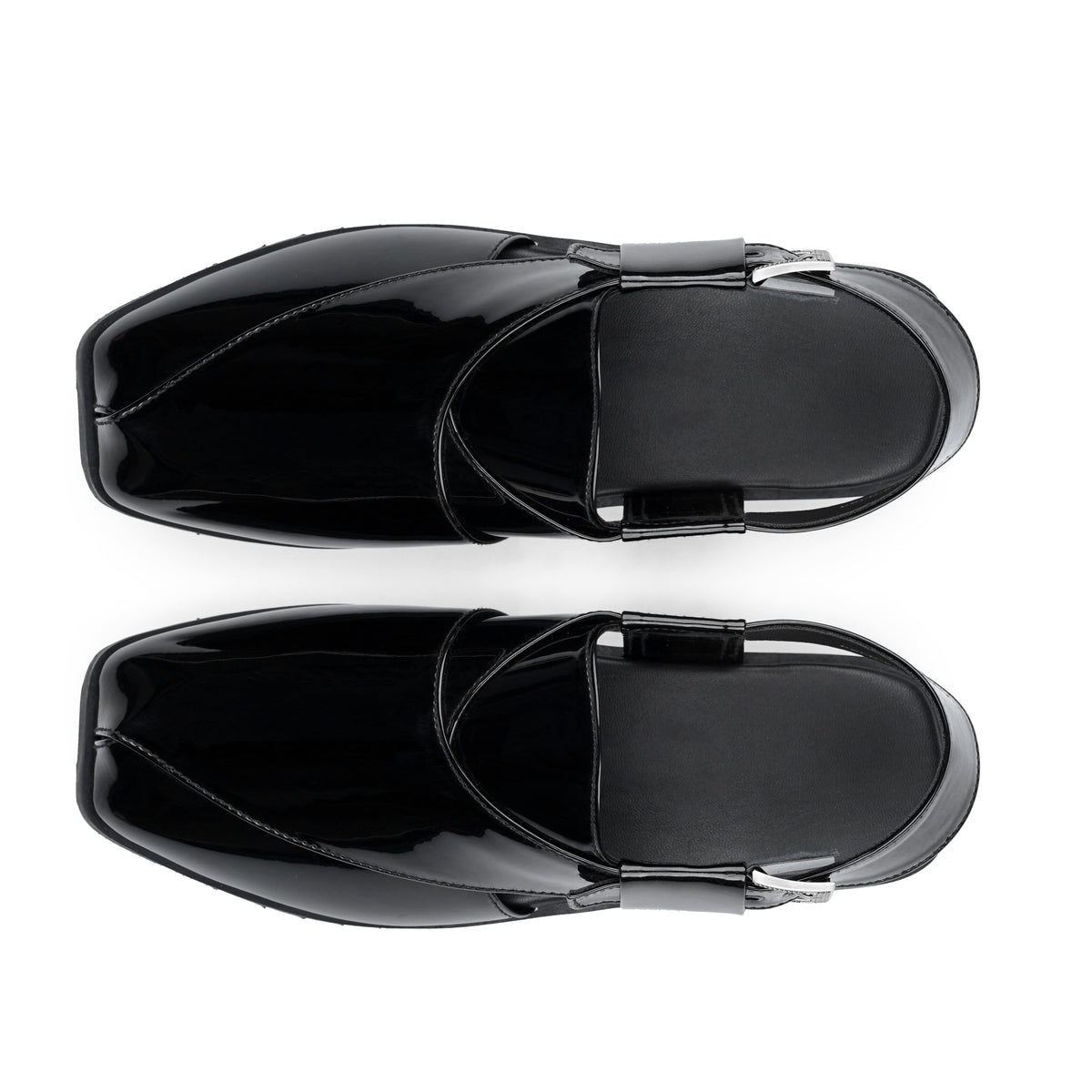 Men’s Noir Gloss‑Finish Peshawari Chappal