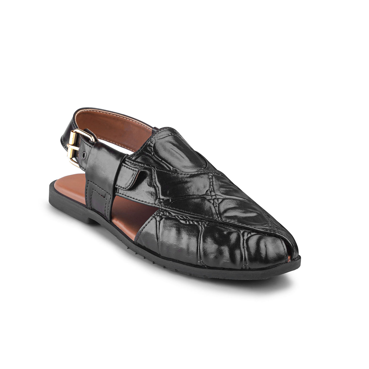 Croc Texture Classic Peshawari Chappal