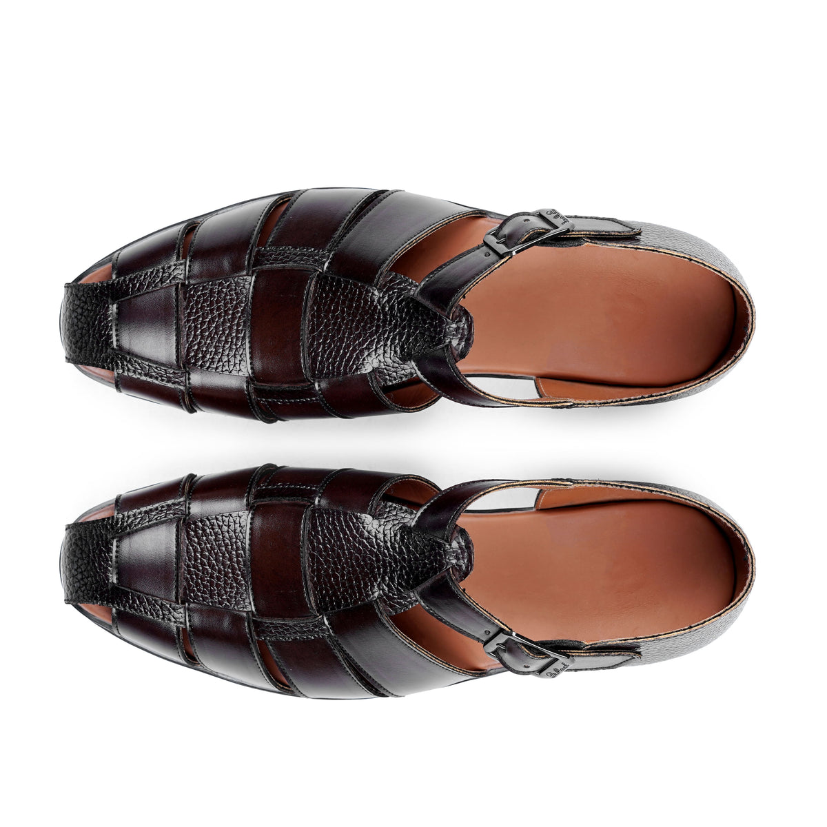 Men’s Textured Cross‑Strap Sandal