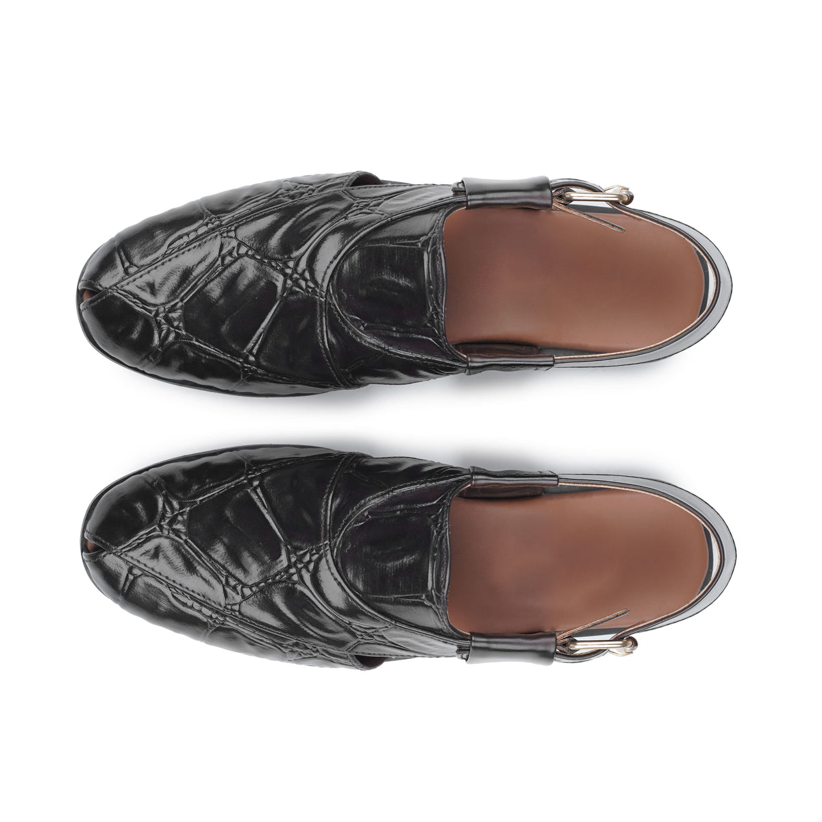 Croc Texture Classic Peshawari Chappal