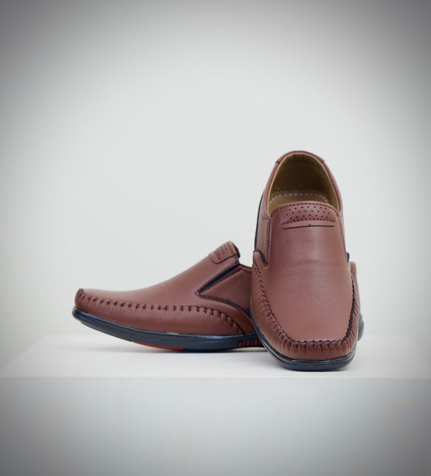 Men's joblet Leather Shoes - Brown Color. (Allow to open on delivery time)