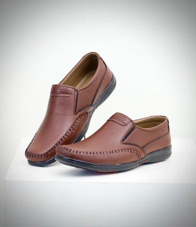 Men's joblet Leather Shoes - Brown Color. (Allow to open on delivery time)